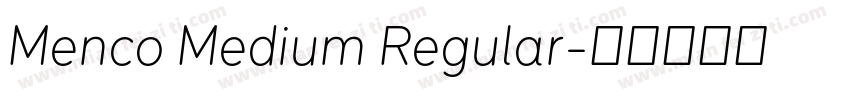 Menco Medium Regular字体转换